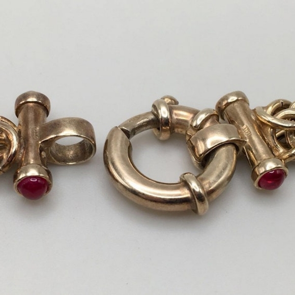 Vermeil over sterling silver byzanite chain - Picture 5 of 8